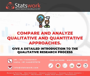 Compare and analyze qualitative and quantitative approaches. Give a detailed introduction to the qualitative research process