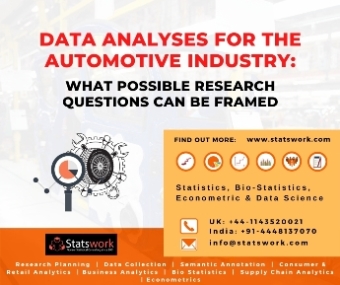 Data analyses for Automotive industry: What Possible research Questions can be framed