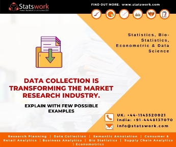 Data collection is transforming the market research industry. Explain with few possible examples.