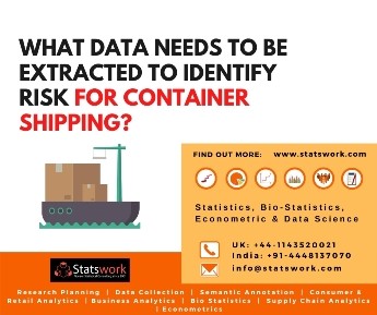 What data needs to be extracted to identify risk for container shipping?