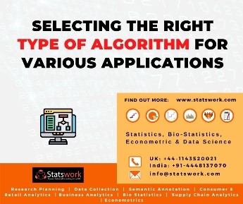 Selecting the Right Type of Algorithm for various Applications