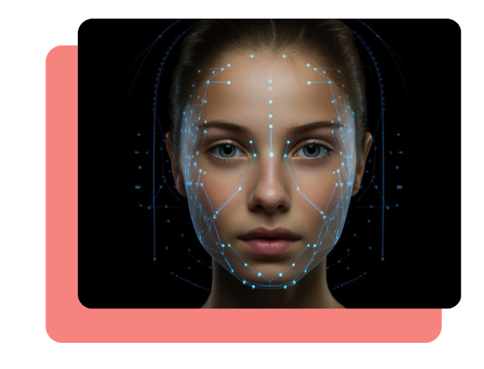 Human face video collection showing facial expressions and movements for AI recognition and analysis training