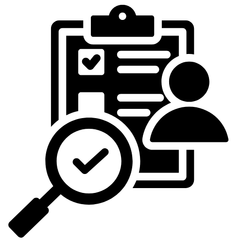 Icon illustrating goal setting and defining research objectives for qualitative study