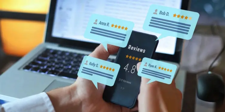 Product reviews analysis showing customer ratings and feedback insights
